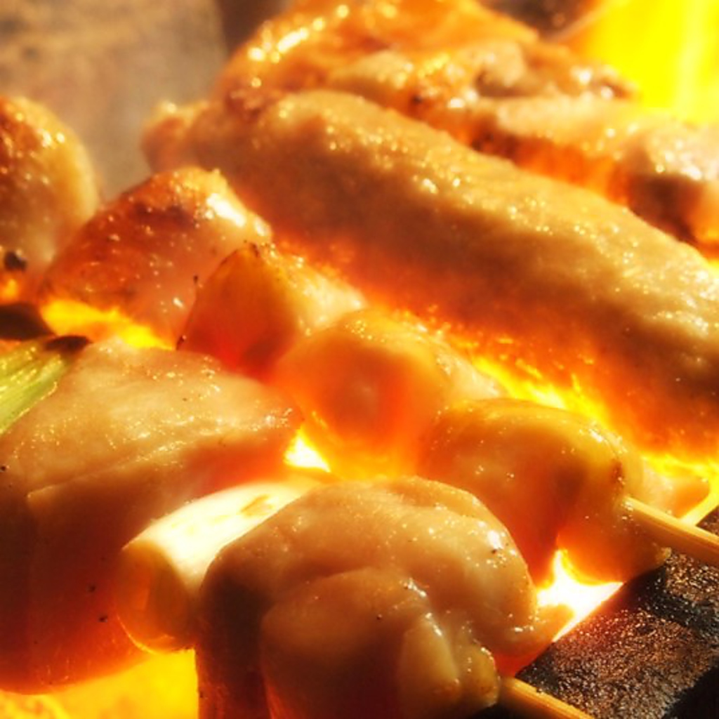 【人気の理由その1】炭火で豪快に焼き上げる絶品串や新鮮魚介!!