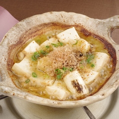 豆富と焼きねぎのアヒージョ