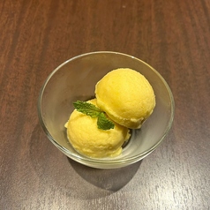自家製オレンジシャーベット