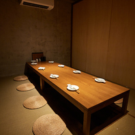 人数問わずご利用いただける個室を各種ご用意