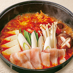 鶏塩ちゃんこ鍋／麻辣豚キムチ鍋　各2人前