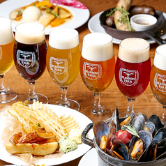 ランチセットに300円でドリンクをビールに変更できます