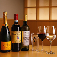 ソムリエ厳選のワイン&日本酒を嗜む◎