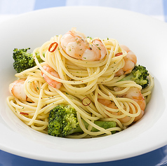 海老とブロッコリーのアンチョビオイル