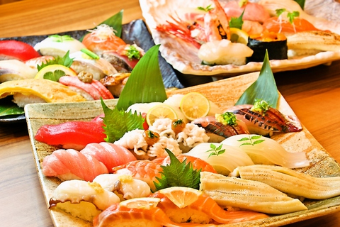 新鮮な旬のネタをお好みで選んで食べられる、リーズナブルなお寿司屋さん。
