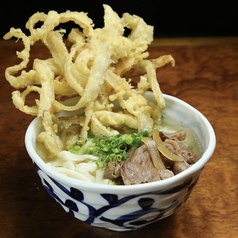 肉ごぼ天うどん