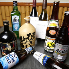 ビール、焼酎、日本酒など定番のお酒もあります！