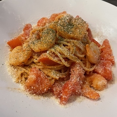 海老とトマトのパスタ