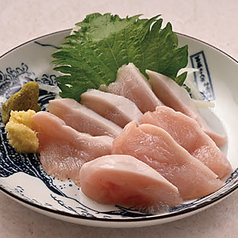 さつま極鶏「大摩桜」のむね肉刺し