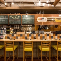 お気軽なご利用にもおすすめなカウンター席