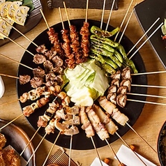 ねぎま/ぼんじり/なんこつ/ハツ/ししとう/砂肝/せせり/しいたけ/うずら