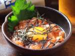 喜鳥家の人気メニュー　その3．　鳥ユッケ!!　必ず食べて欲しい!!