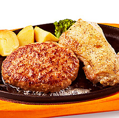 ハンバーグ&ハーフチキンランチ