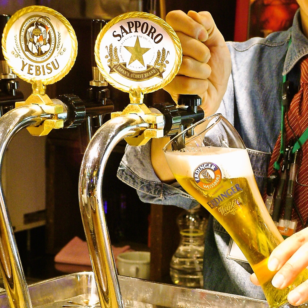 希少なプレミアムエビス生ビールが飲めるお店はココ♪　昼から飲める、楽しめるのでご安心ください。