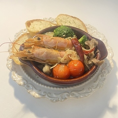 有頭海老のアヒージョ