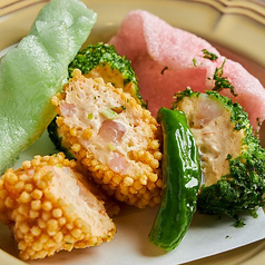 海老真丈の変わり揚げ