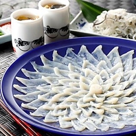 一年間いつでもオーダーできる『ふぐ料理各種』