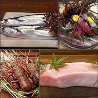 旬の新鮮な魚介類