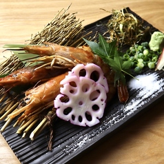 赤海老の藁焼き