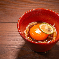 ミズイカの沖漬けと長芋そうめん