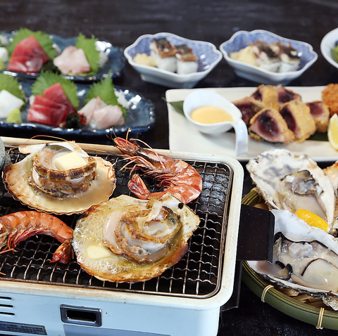 景色を愉しみながら海鮮料理をお楽しみ頂けます。海鮮BBQや定食も種類豊富にご用意！