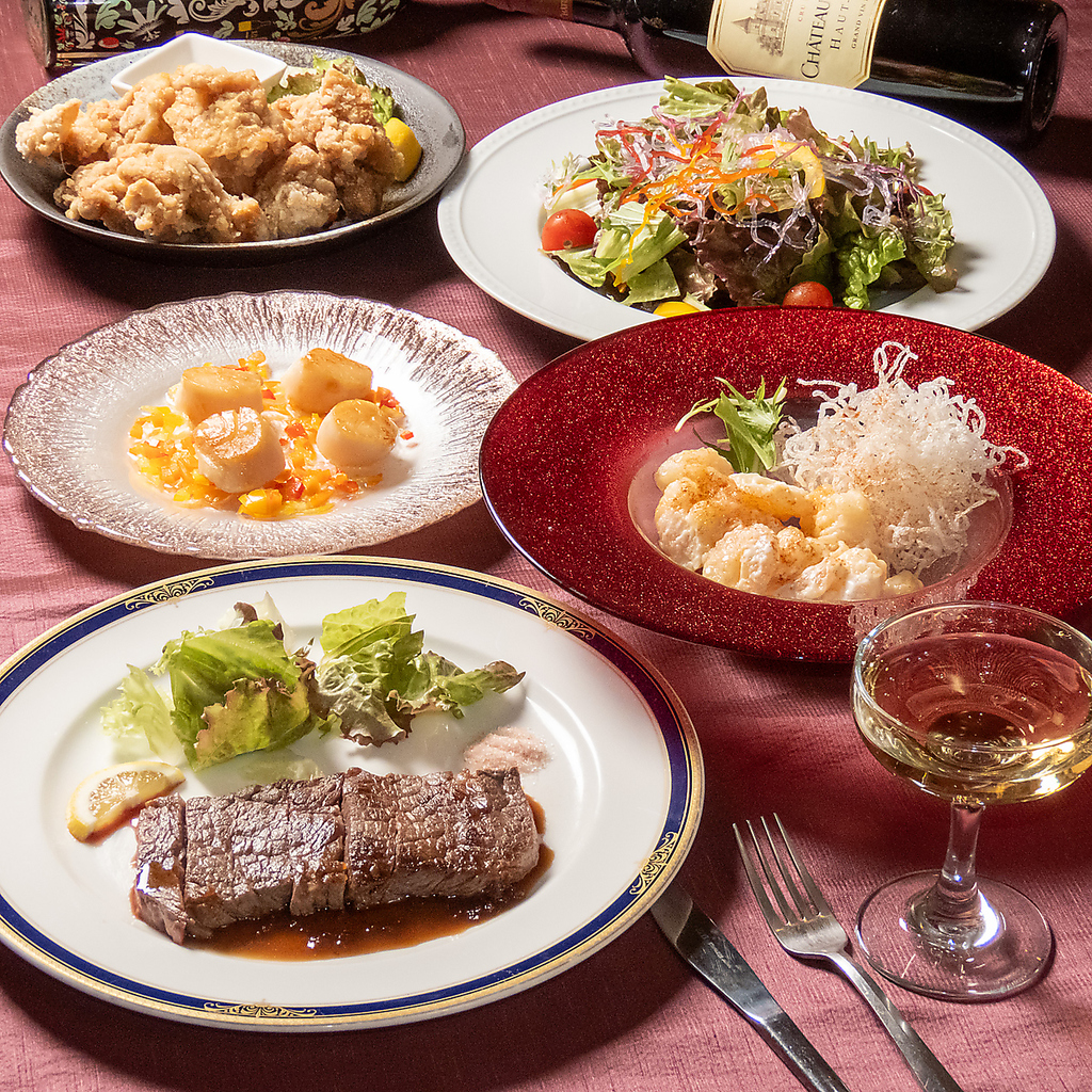 ご満足いただける内容のコース料理をご用意