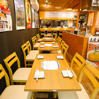 各種宴会にも最適◎腰を落ち着けられるお席