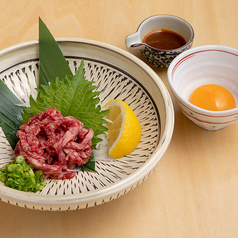 蘭王で食べる和牛ユッケ