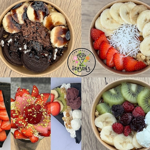 竹炭クレープ＆アサイーボール京都嵐山シーズンズの写真