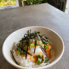 半熟卵かけごはん