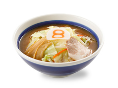 〈太麺〉（麺1/2）小さな野菜らーめん（醤油）