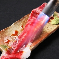レアで食べれる肉寿司♪