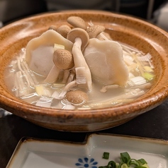 きのこと水餃子の炊き餃子