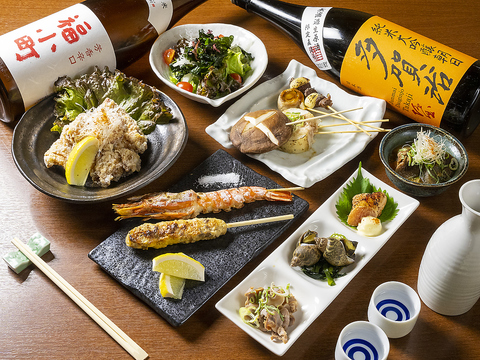 【平日限定】一颯の定番！野菜串盛り合わせコース全8品120分飲み放題付⇒4000円