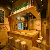 百軒店の日本酒の名店♪枡をイメージしたデザイン◎