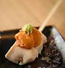 雲丹のせササミ炙り串