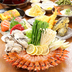 【期間限定】冬を極める至福の鍋◇ちゃんこ鍋コース:5000円/海老＆牡蠣しゃぶ鍋コース:6000円の写真