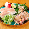 料理メニュー写真&nbsp;本日の特選鳥刺し2種盛り