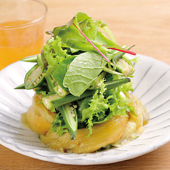 焼きオクラと茄子のお出汁サラダ