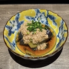 茄子の揚げ浸し鶏そぼろあんかけ