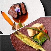お肉もお魚も楽しめる！ダブルメインコース