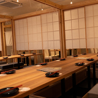 【大人数向け個室】最大70名での宴会もお任せ!
