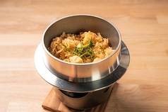 ホタテと青さの釜飯