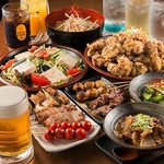 たっぷり2時間飲み放題に自慢の炭火焼鳥や唐揚げが楽しめるコース2400円(税抜)～ご用意♪コスパも◎