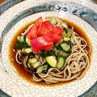 旬のお野菜を使用したお蕎麦