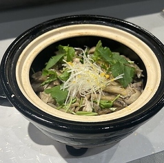 鶏ときのこの土鍋ごはん