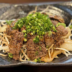 牛ハラミ鉄板焼きガーリックバターポン酢