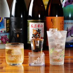 20種類以上の焼酎など、多彩なお酒とともにどうぞ