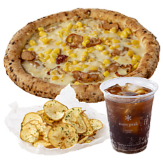 照り焼きチキンのピザ　ポテトチップス付　ドリンクセット