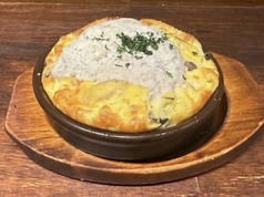 キノコクリームソースオムレツ風